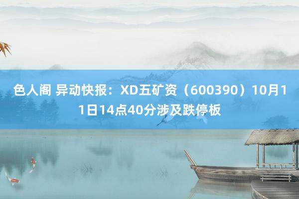 色人阁 异动快报:XD五矿资(600390)10月11日14点40分涉及跌停板