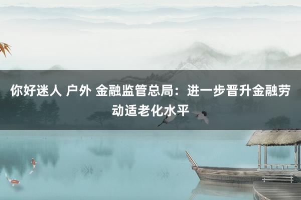 你好迷人 户外 金融监管总局：进一步晋升金融劳动适老化水平