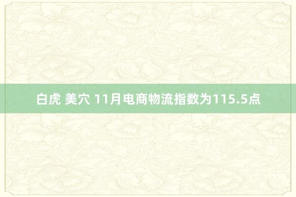 白虎 美穴 11月电商物流指数为115.5点
