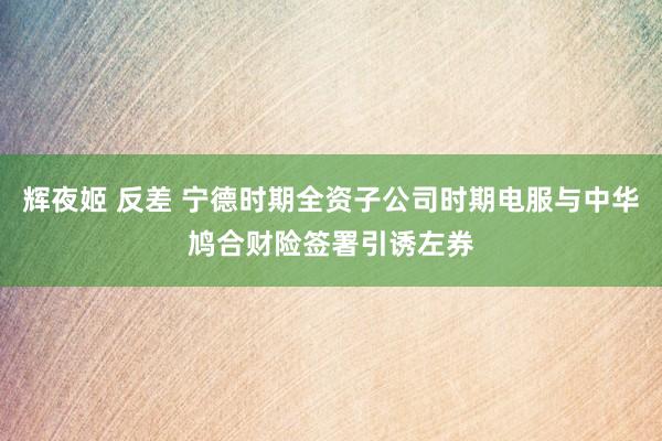 辉夜姬 反差 宁德时期全资子公司时期电服与中华鸠合财险签署引诱左券