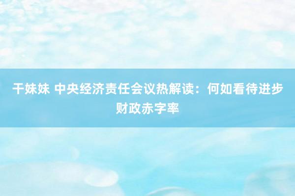 干妹妹 中央经济责任会议热解读：何如看待进步财政赤字率