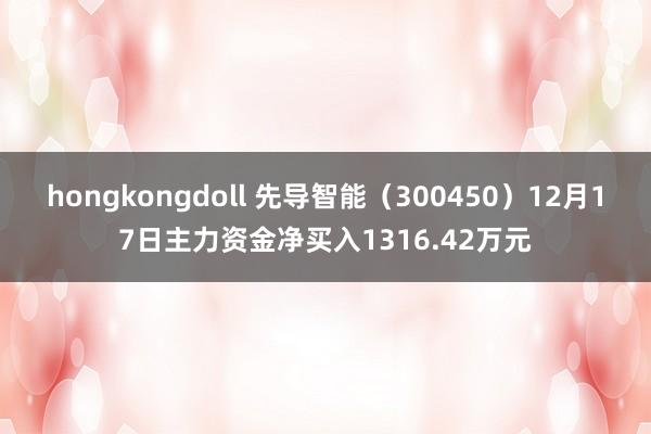hongkongdoll 先导智能（300450）12月17日主力资金净买入1316.42万元