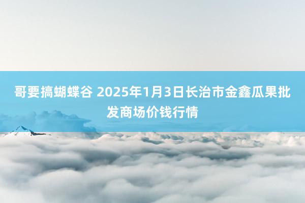 哥要搞蝴蝶谷 2025年1月3日长治市金鑫瓜果批发商场价钱行情