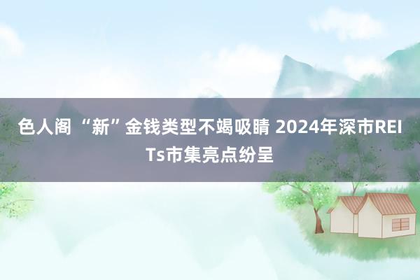 色人阁 “新”金钱类型不竭吸睛 2024年深市REITs市集亮点纷呈