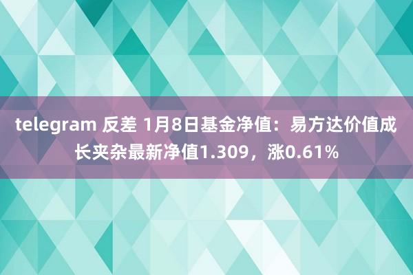 telegram 反差 1月8日基金净值：易方达价值成长夹杂最新净值1.309，涨0.61%
