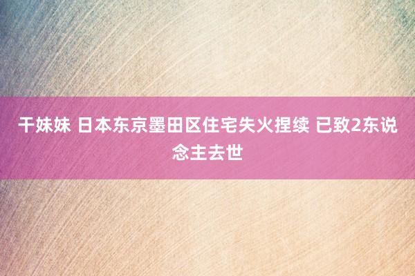 干妹妹 日本东京墨田区住宅失火捏续 已致2东说念主去世