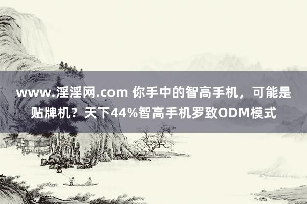 www.淫淫网.com 你手中的智高手机，可能是贴牌机？天下44%智高手机罗致ODM模式