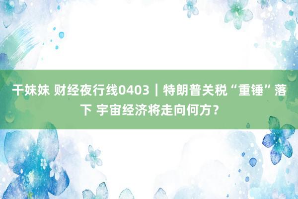 干妹妹 财经夜行线0403｜特朗普关税“重锤”落下 宇宙经济将走向何方？