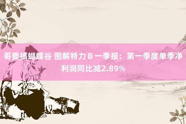哥要搞蝴蝶谷 图解特力Ｂ一季报：第一季度单季净利润同比减2.89%