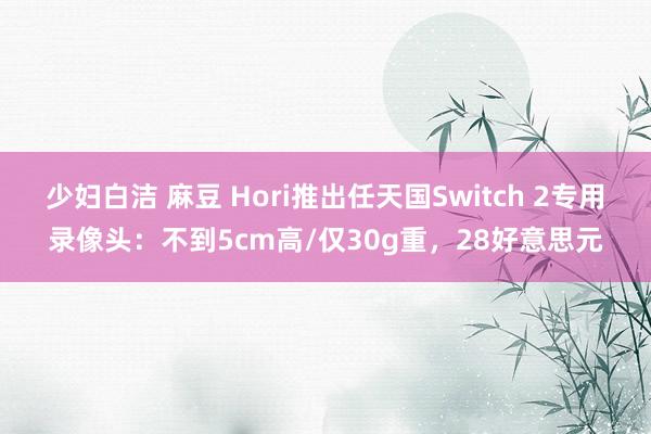 少妇白洁 麻豆 Hori推出任天国Switch 2专用录像头：不到5cm高/仅30g重，28好意思元
